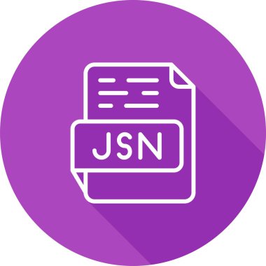 JSON dosya web simgesi, basit illüstrasyon 