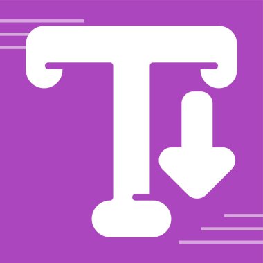 Typography web simgesi vektör illüstrasyonu