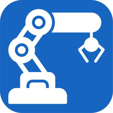 Mekanik Kol. Web simgesi basit illüstrasyon      