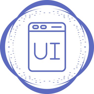 Kullanıcı Arayüzü Tasarım simgesi, logo şablonu, vektör illüstrasyonu