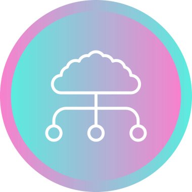 Bulut ağı simgesi, vektör illüstrasyonu. bulut simgesi