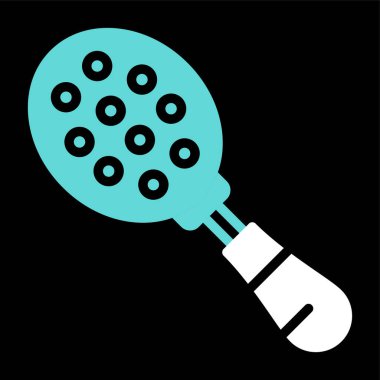 Slotted Spoon simgesi tasarımı. vektör illüstrasyonu.