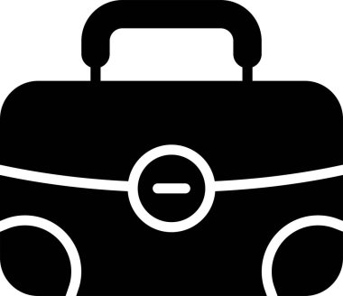 evrak çantası web simgesi, bagaj işareti, vektör illüstrasyonu