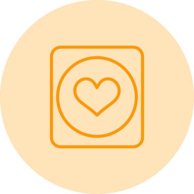 Kalp. Web simgesi basit illüstrasyon 