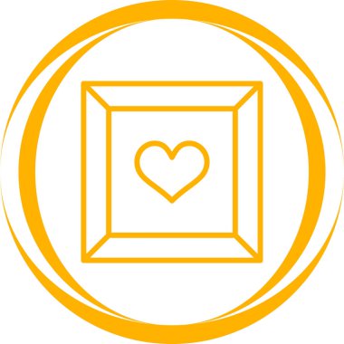  Romantik Mücevher Kutusu ikonu vektör illüstrasyonu