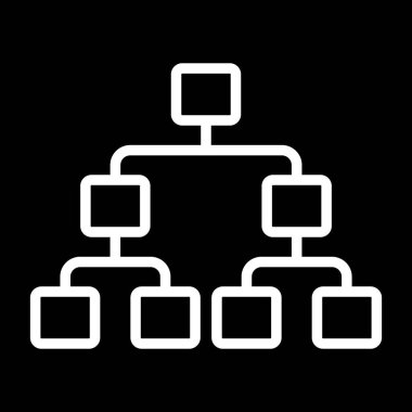 Karar ağaçları. Web simgesi basit illüstrasyon