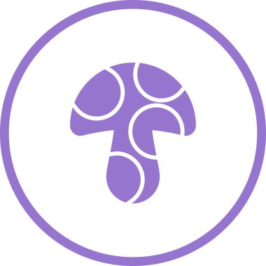 Mantar. Web simgesi basit illüstrasyon 