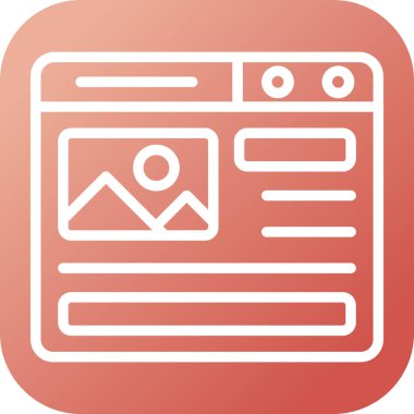 Web tasarım simgesi, web geliştirme konsepti, vektör illüstrasyonu 