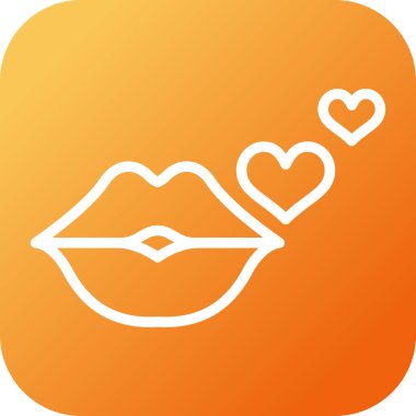 Öptüm. Web simgesi basit illüstrasyon 