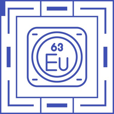 Kimyasal Element Web simgesi vektör çizimi
