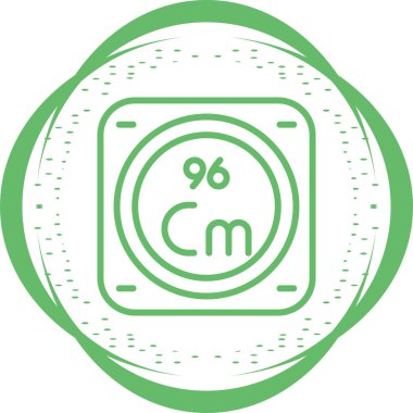 Kimyasal Element Web simgesi vektör çizimi