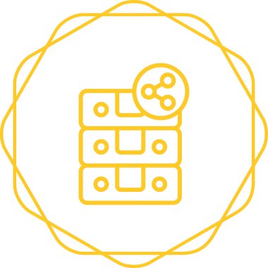 sunucu paylaşım simgesi, vektör illüstrasyonu