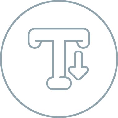 Typography web simgesi vektör illüstrasyonu