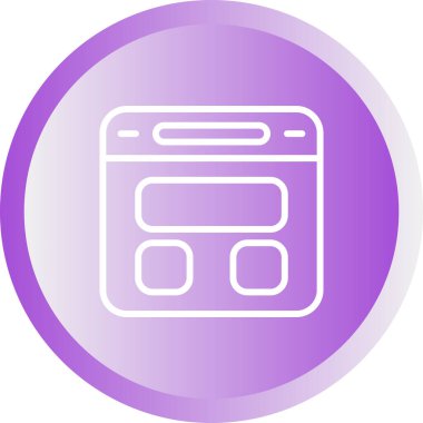 Web tarayıcı simgesi, vektör illüstrasyonu basit tasarım