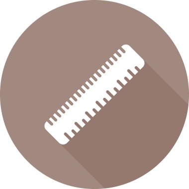 Düz cetvel simgesinin vektör çizimi 