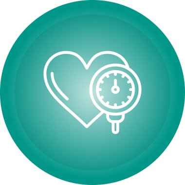 Kan basıncı monitörü simgesi, vektör illüstrasyonu