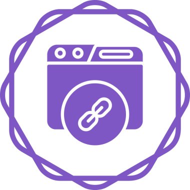 Hiper bağlantı zinciri sembolü. Vektör illüstrasyonu