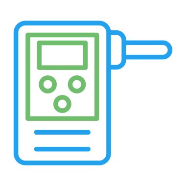 Breathalyzer web simgesinin vektör illüstrasyonu
