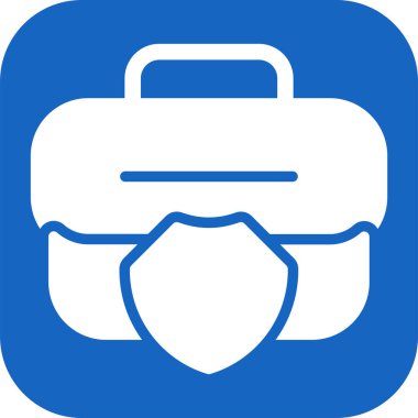 Güvenli evrak çantası vektör illüstrasyonu