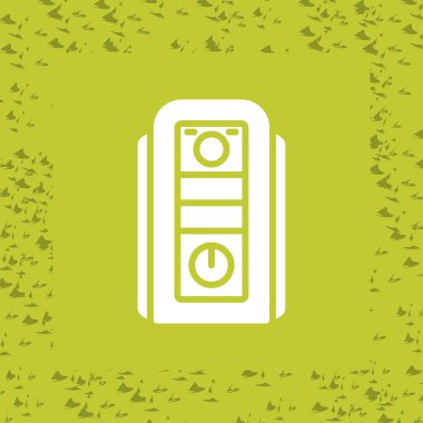 İşlemci kulesi. Web simgesi basit illüstrasyon