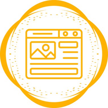 Web tasarım simgesi, web geliştirme konsepti, vektör illüstrasyonu 