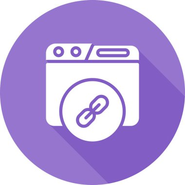 Hiper bağlantı zinciri sembolü. Vektör illüstrasyonu