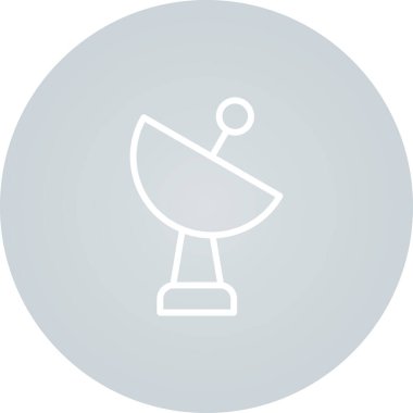 Uydu Tabağı web simgesi, basit vektör illüstrasyonu