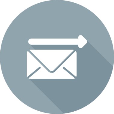 Ok web simgesi ile zarf, basit illüstrasyon