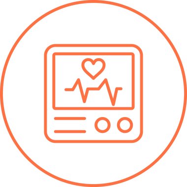 Kalp Atışı İzleyici web simgesi, basit vektör illüstrasyonu 