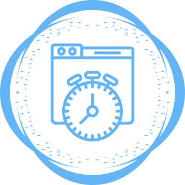 Basit bir kronometre. vektör simgesi