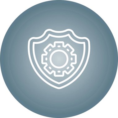 Bir kalkan simgesinin vektör illüstrasyonu