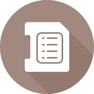 Sd Card web simgesi, basit vektör illüstrasyonu