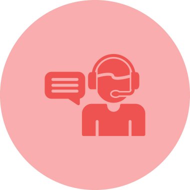 Kişisel Yardımcı simgesinin vektör illüstrasyonu 