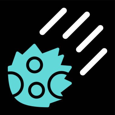 Meteor simgesi. Sosyal medya, uygulama ve web tasarımı için basit vektör sembolü.  