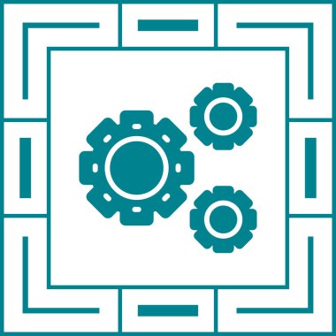 dişli web simge vektör çizim 