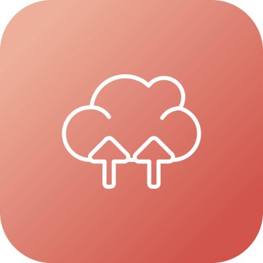 Bulut. Web simgesi basit illüstrasyon