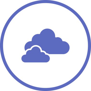 Bulut. Web simgesi basit illüstrasyon