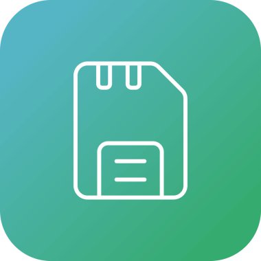 Disk web simgesi, basit vektör illüstrasyonu