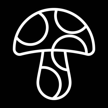 Mantar. Web simgesi basit illüstrasyon 