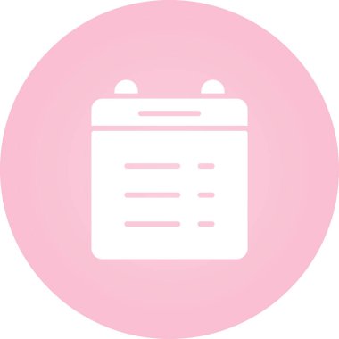 Takvim Çizgileri web simgesi, basit illüstrasyon 