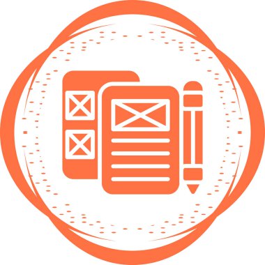 Düşük Sadakat Prototip Vektör Satır Simgesi Tasarımı