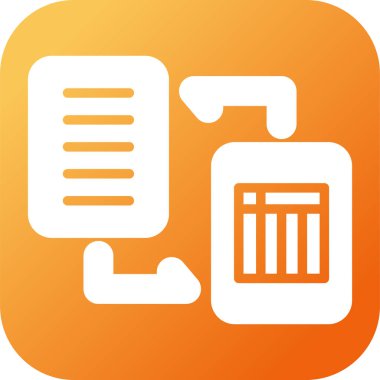 Belge Çalışma Akımı simgesi, vektör illüstrasyonu basit tasarım