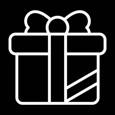 Hediye kutusu simgesi, hediye kutusu işareti, vektör illüstrasyonu 