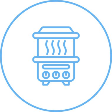 Steamer simgesinin basit vektör illüstrasyonu