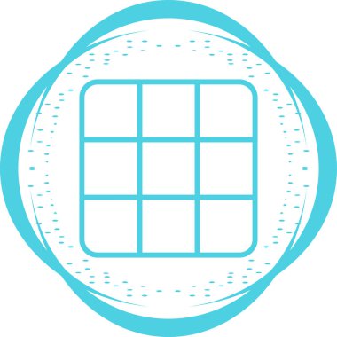 Rubik küp simgesi, vektör illüstrasyonu basit tasarım