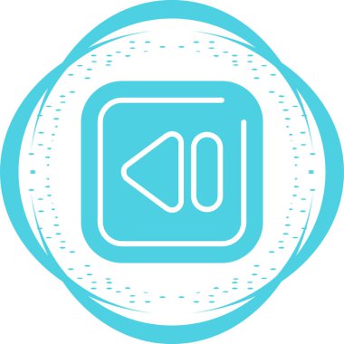 Vektör illüstrasyonu, Geri sarma düğmesi Simgesi