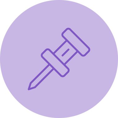 Pushpin web simgesi vektör illüstrasyonu