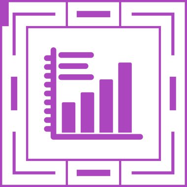 Çubuk Grafik simgesi, vektör illüstrasyonu basit tasarım
