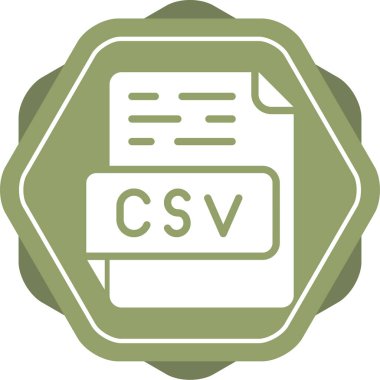 CSV web simgesi, basit illüstrasyon