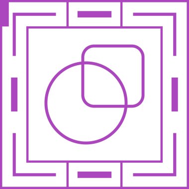 Basit düz şekil simgesi vektörü